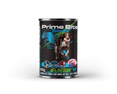 Prime Bite prémium kutyaeledel, fácán áfonyával, 400g
