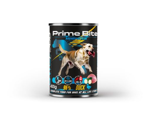Prime Bite prémium kutyaeledel, kacsa cukkinivel, 400g