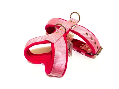 4 cm széles bélelt El Perro hám, neonzöld/zöld